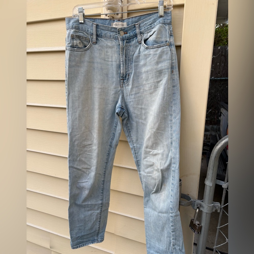 Madewell Light Wash Straight Leg Jeans
